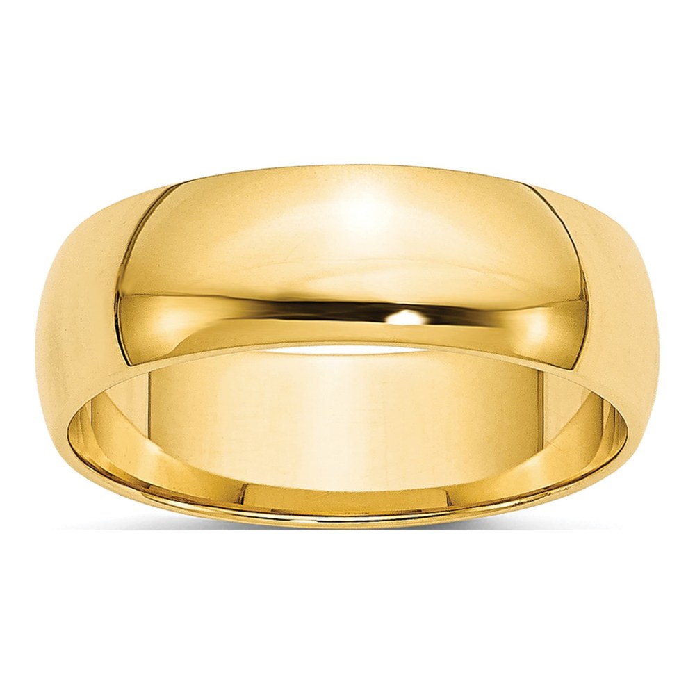 10K Yellow Gold 6mm Half Round Wedding Band