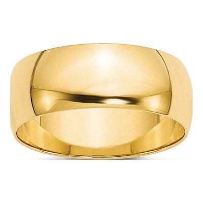 10K Yellow Gold 8mm Wedding Band