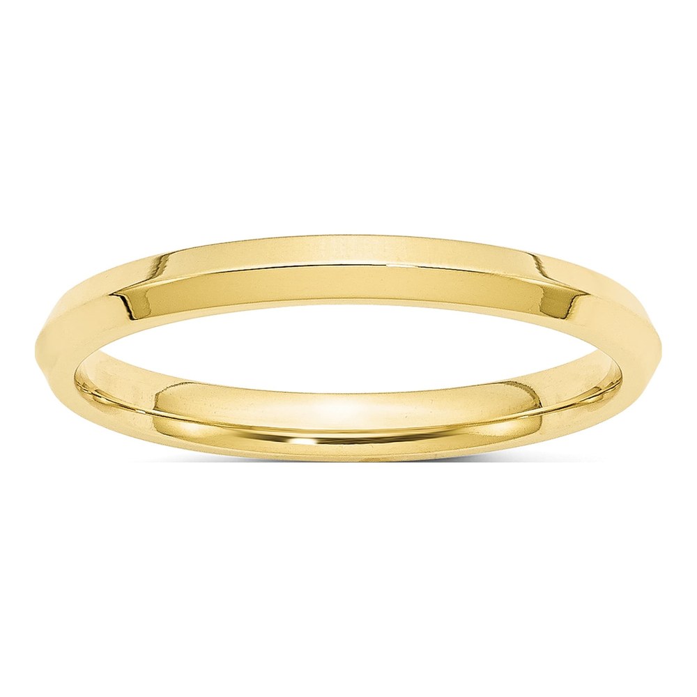 10K Yellow Gold 2.5mm Knife Edge Comfort-Fit Wedding Band