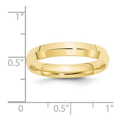 10K Yellow Gold 4mm Knife Edge Comfort-Fit Wedding Band – view 3