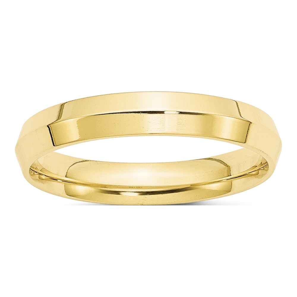 10K Yellow Gold 4mm Knife Edge Comfort-Fit Wedding Band