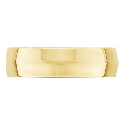 10K Yellow Gold 6mm Knife Edge Comfort-Fit Wedding Band – view 2