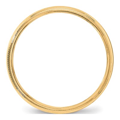 10K Yellow Gold 4mm Milgrain Wedding Band – view 2
