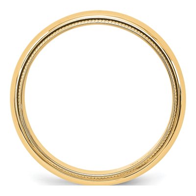 10K Yellow Gold 5mm Milgrain Wedding Band – view 2