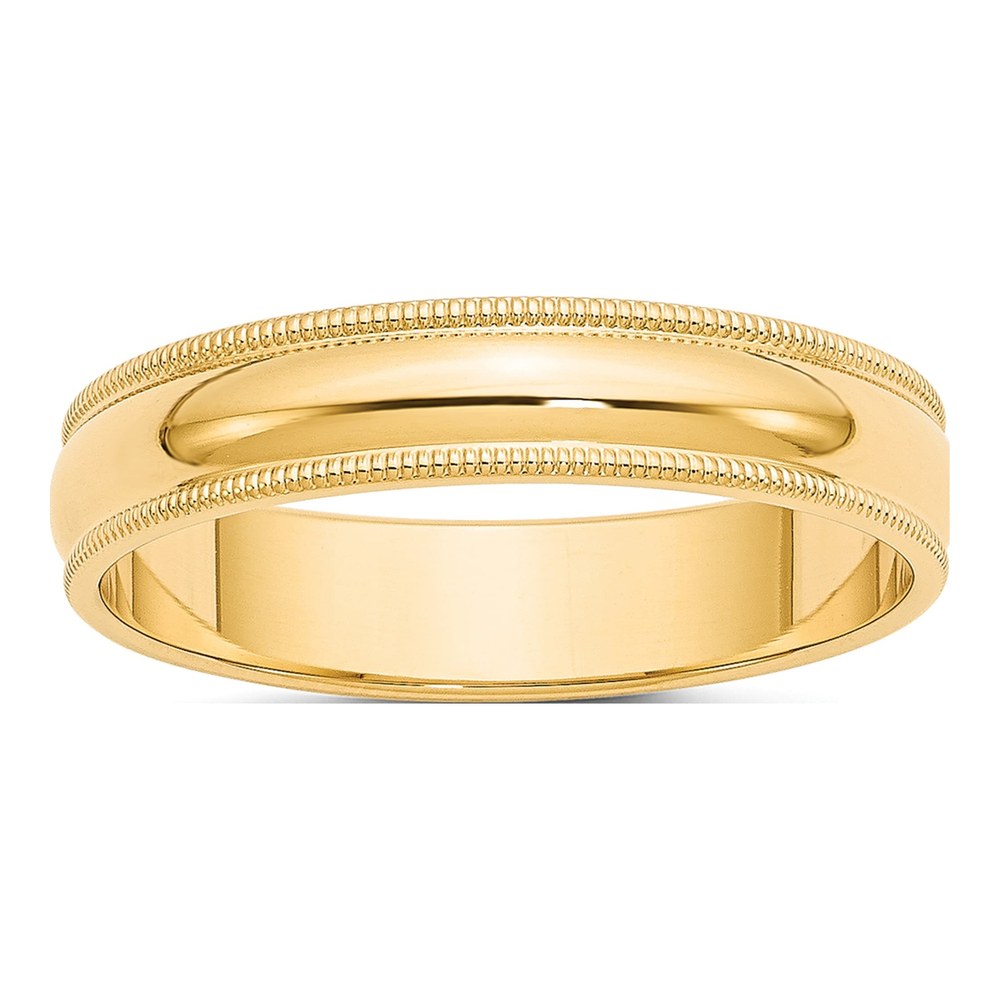 10K Yellow Gold 5mm Milgrain Wedding Band
