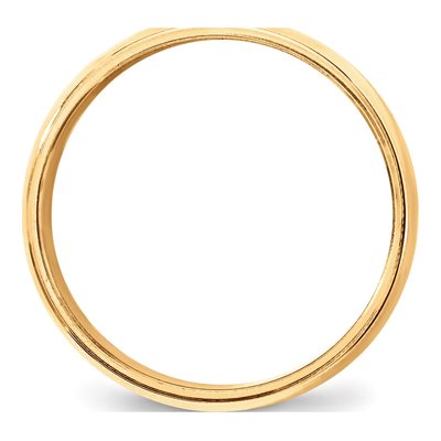 10K Yellow Gold 8mm Milgrain Wedding Band – view 3
