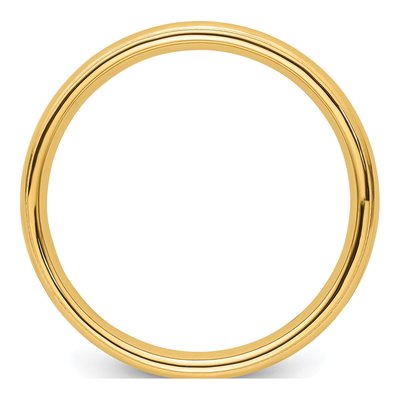 10K Yellow Gold 4mm Milgrain Comfort-Fit Wedding Band – view 3