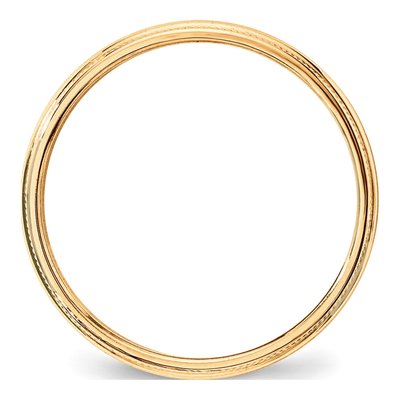 10K Yellow Gold 3mm Milgrain Wedding Band – view 2