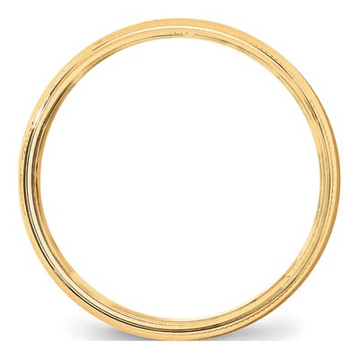 10K Yellow Gold 5mm Milgrain Wedding Band – view 3