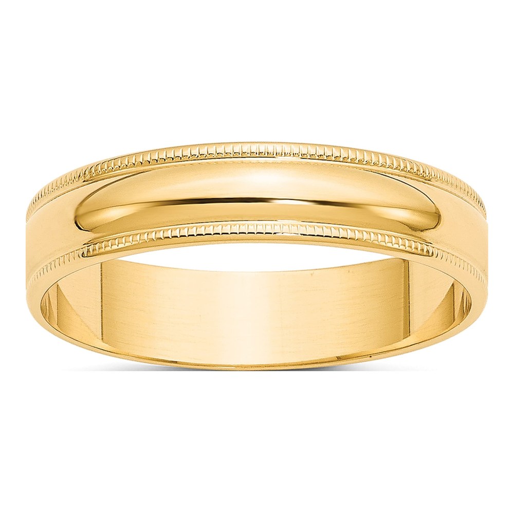 10K Yellow Gold 5mm Milgrain Wedding Band