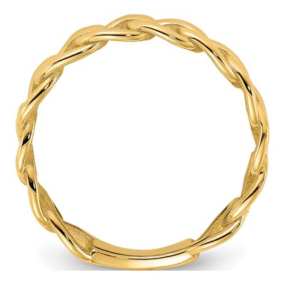 10K Yellow Gold Curb Link Ring – view 2