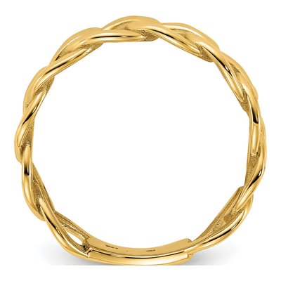 Men's 10K Yellow Gold Curb Link Ring – view 2
