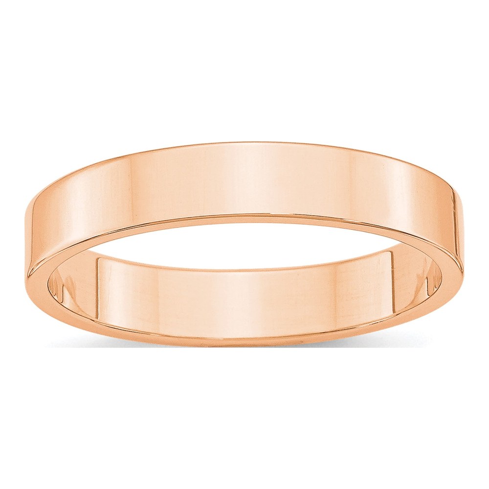 10K Rose Gold 4mm Flat Wedding Band