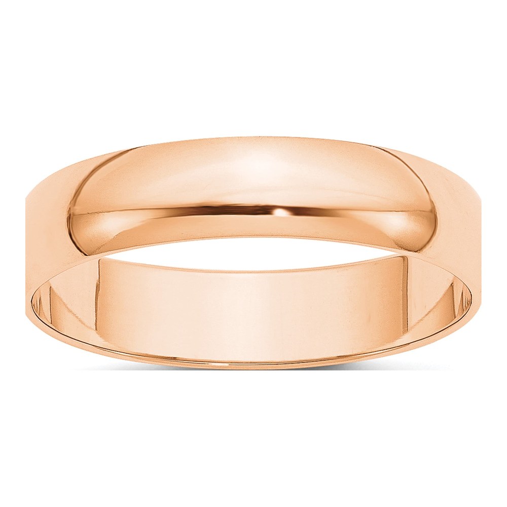 10k Rose Gold 5mm Half Round Wedding Band