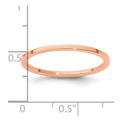 10K Rose Gold 1.2mm Stackable Band – view 6