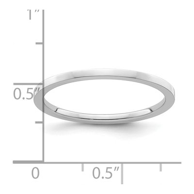 10K White Gold 1.2mm Stackable Band – view 6