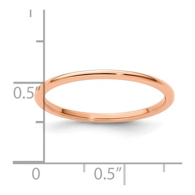 10K Rose Gold 1.2mm Stackable Band – view 6