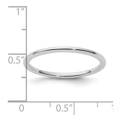 10K White Gold 1.2mm Stackable Band – view 5