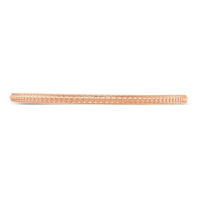 10K Rose Gold 1.2mm Beaded Stackable Band – view 4