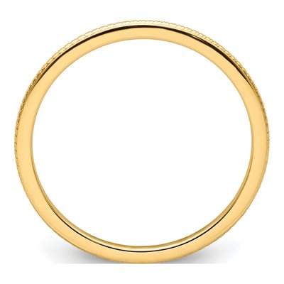 10K Yellow Gold 1.2mm Beaded Stackable Band – view 3