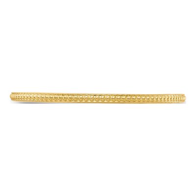 10K Yellow Gold 1.2mm Beaded Stackable Band – view 4