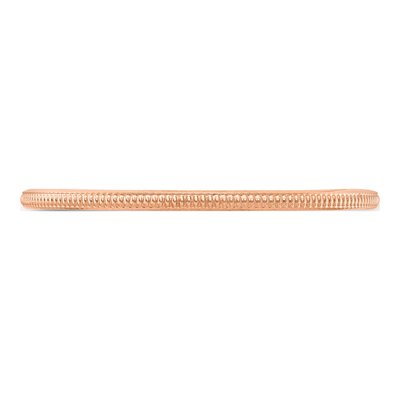 10K Rose Gold 1.2mm Milgrain Stackable Band – view 4