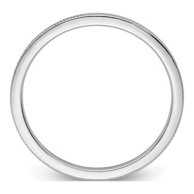10K White Gold 1.2mm Milgrain Stackable Band – view 2