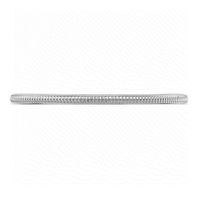 10K White Gold 1.2mm Milgrain Stackable Band – view 3