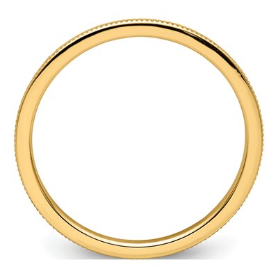 10K Yellow Gold 1.2mm Milgrain Stackable Band – view 3