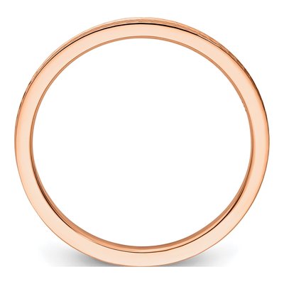 10K Rose Gold 1.2mm Criss-Cross Stackable Band – view 3