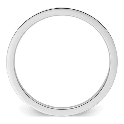10K White Gold Criss-Cross Stackable Band Ring – view 3
