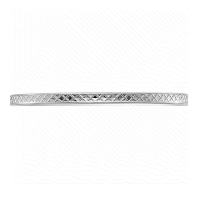 10K White Gold Criss-Cross Stackable Band Ring – view 4