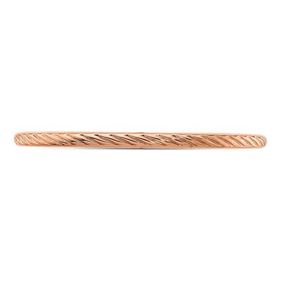 10K Rose Gold 1.2mm Twisted Wire Stackable Band – view 5