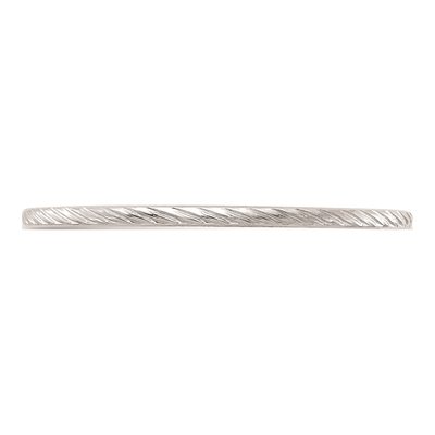 10K White Gold 1.2mm Twisted Stackable Band – view 4