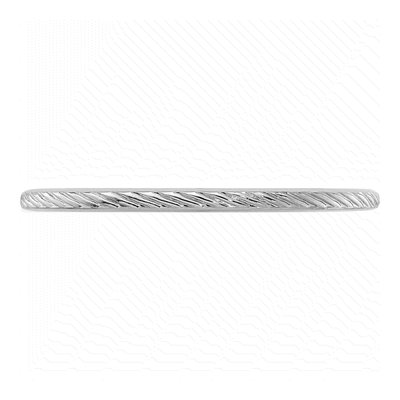 10K White Gold 1.2mm Twisted Stackable Band – view 5