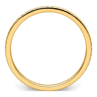 10K Yellow Gold 1.2mm Twisted Wire Stackable Band – view 2