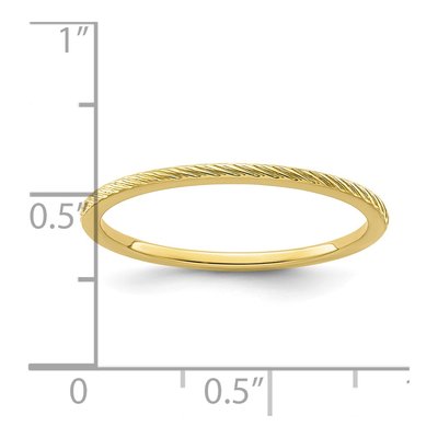 10K Yellow Gold 1.2mm Twisted Wire Stackable Band – view 5