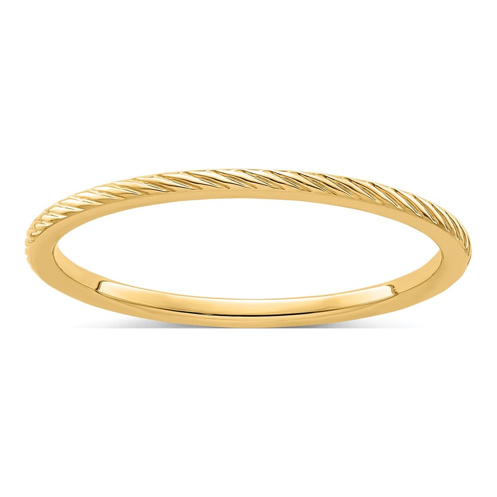 10K Yellow Gold 1.2mm Twisted Wire Stackable Band