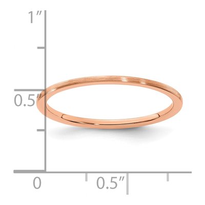 10K Rose Gold 1.2mm Stackable Band – view 6