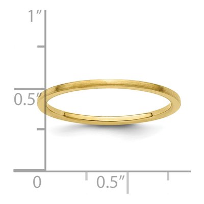 10K Yellow Gold 1.2mm Thin Stackable Band – view 5