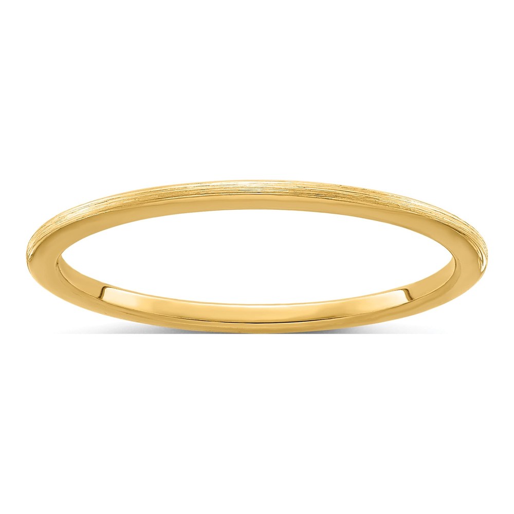 10K Yellow Gold Thin Stackable Band Ring