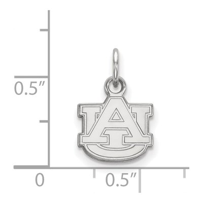 Auburn University 10K White Gold A-U Extra Small Pendant – view 2