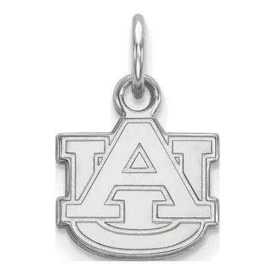 Auburn University 10K White Gold A-U Extra Small Pendant