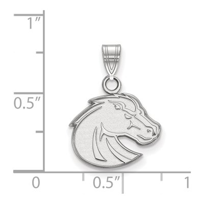 Boise State University 10K White Gold Bronco Small Pendant – view 2