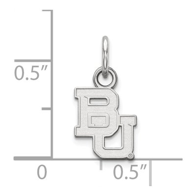 Baylor University 10K White Gold Bears Extra Small Pendant – view 3