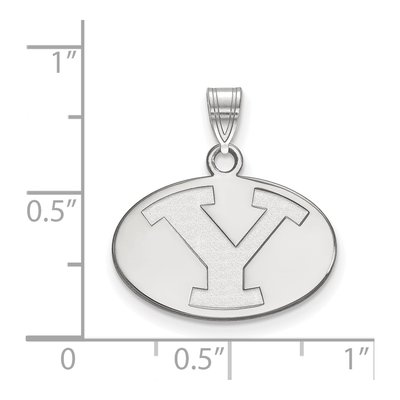 Brigham Young University 10K White Gold Small Letter Y Pendant – view 2