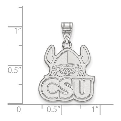 Cleveland State University 10K White Gold Large Pendant – view 2
