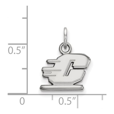 Central Michigan University 10K White Gold Extra Small Letter C Pendant – view 2