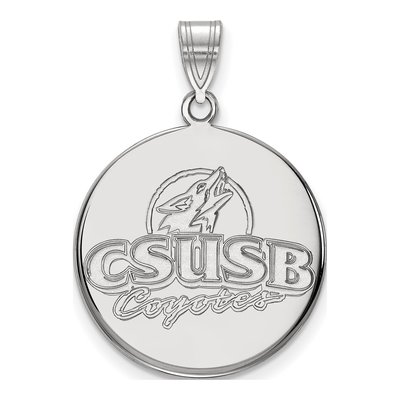 CSU San Bernardino Coyotes Silver Disc Pendant