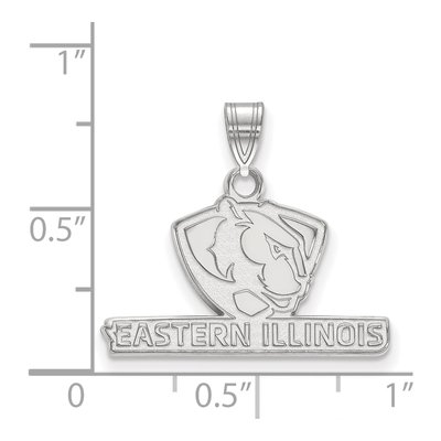 Eastern Illinois University 10K White Gold Small Pendant – view 2